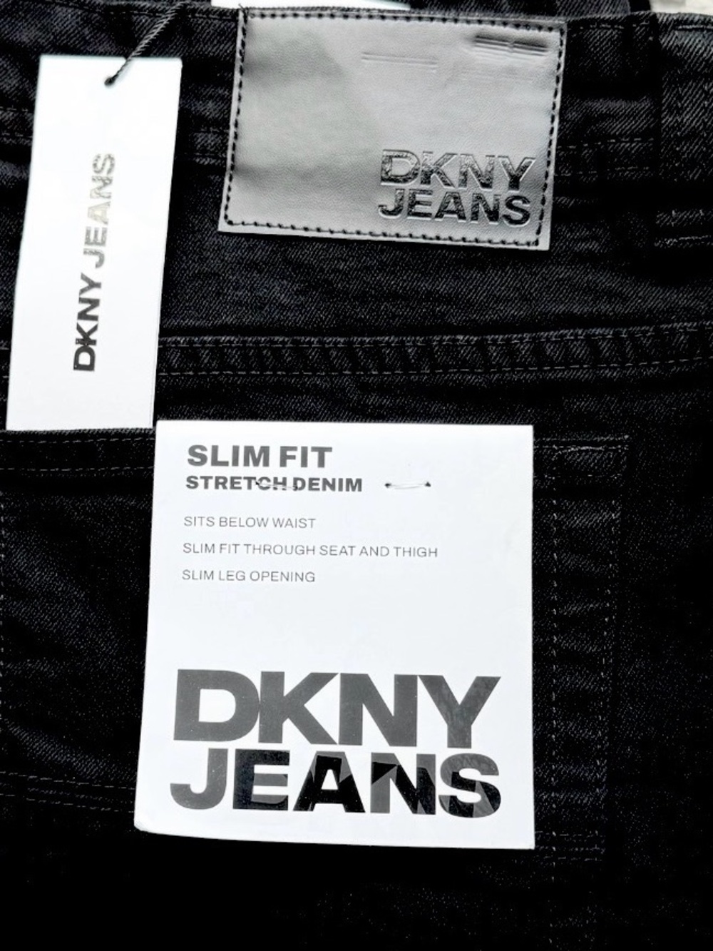DKNY Men's Slim Straight Black Jeans - Picture 4 of 8